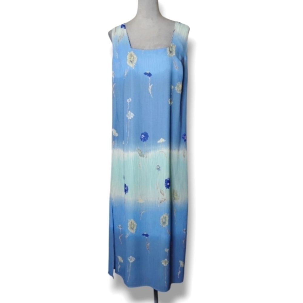 Mlle Gabrielle Vintage Floral Chiffon Maxi Dress Size 14